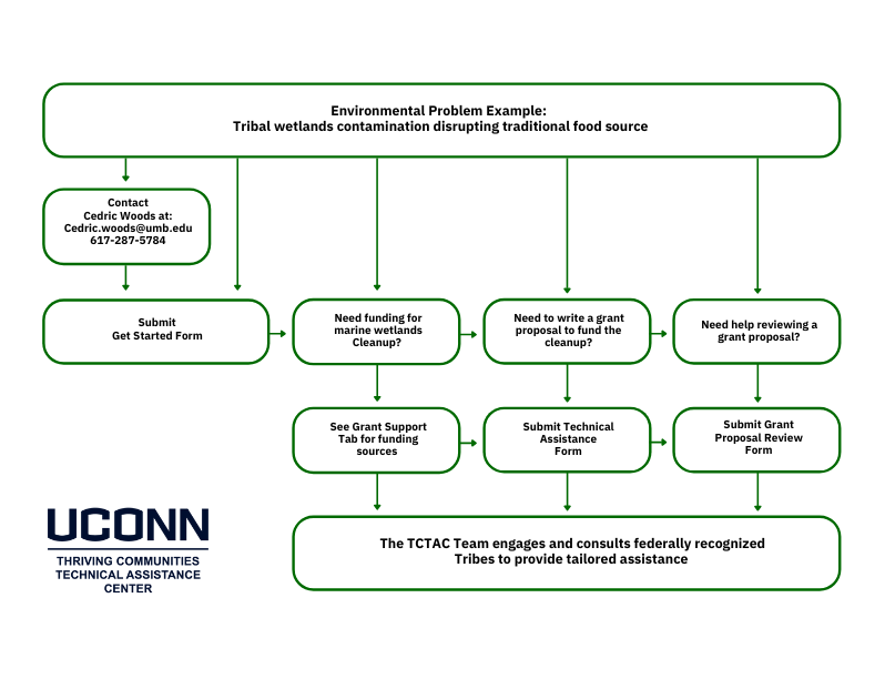 A flow chart explaining the process for Native Nations