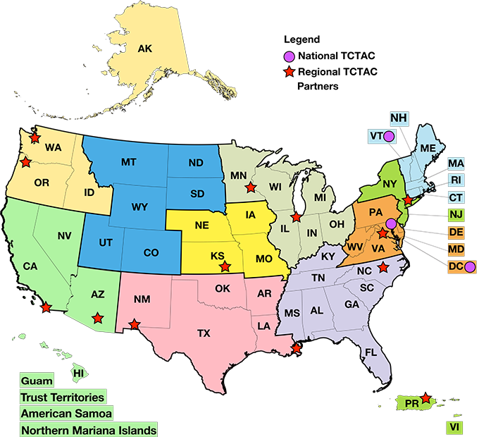 Map of the TCTAC locations and partners